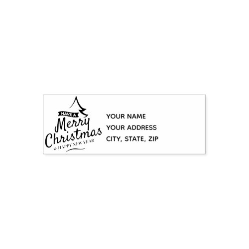 Merry Christmas and Happy New Year Self_inking Stamp