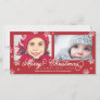 Merry Christmas and Happy New Year Snowflakes Holiday Card