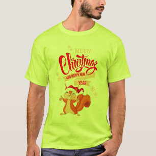 Merry Christmas and Happy New Year squirrel T-Shirt
