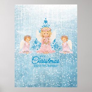 Merry Christmas and Happy New Year Stainless Ste Poster