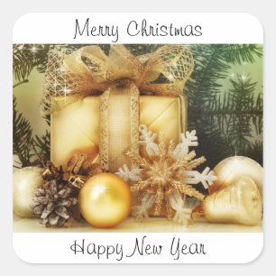 Merry Christmas and Happy New Year stickers