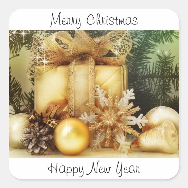 Merry Christmas and Happy New Year stickers (Front)