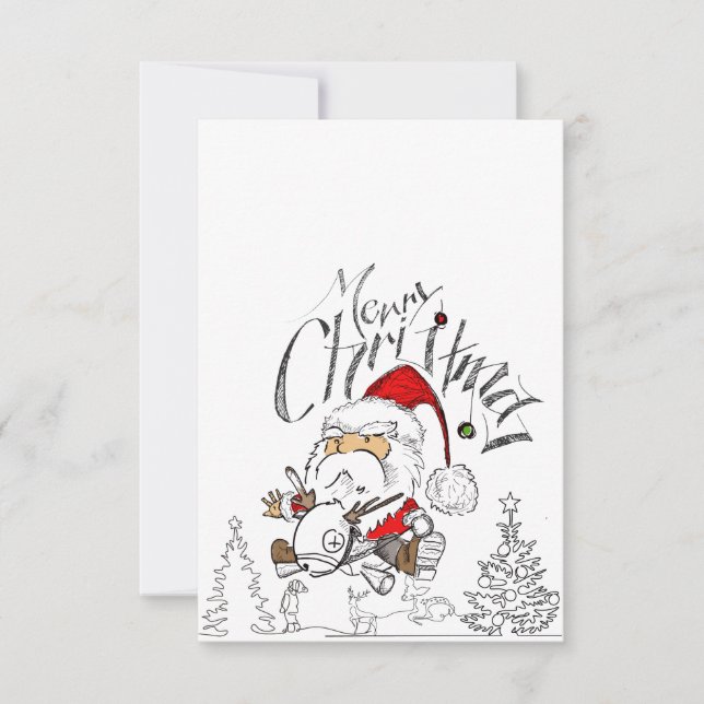 Merry Christmas and Happy New Year Thank You Card (Front)