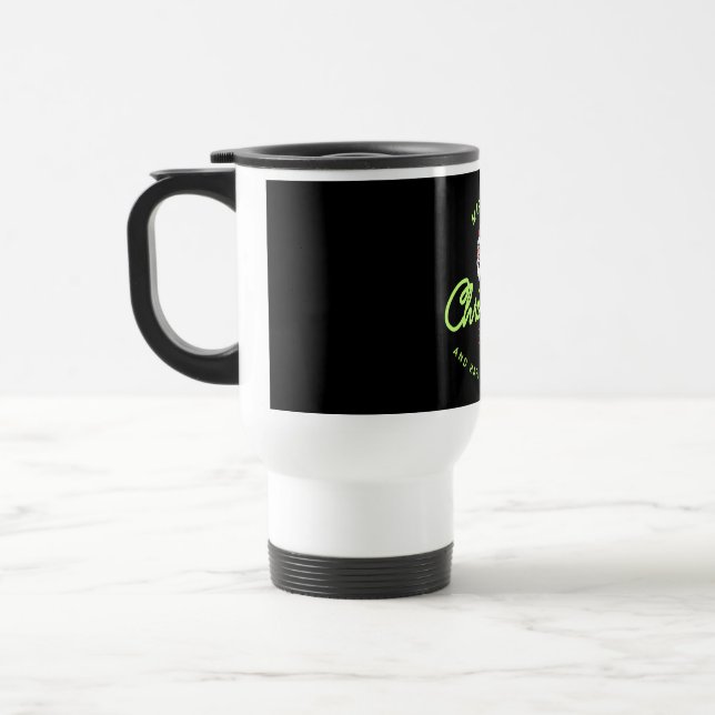 Merry Christmas and Happy New Year Travel Mug (Left)