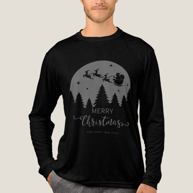 Merry Christmas And Happy New Year Tri-Blend Shirt (Front)