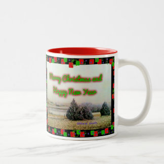 Merry Christmas and Happy New Year! Two-Tone Coffee Mug