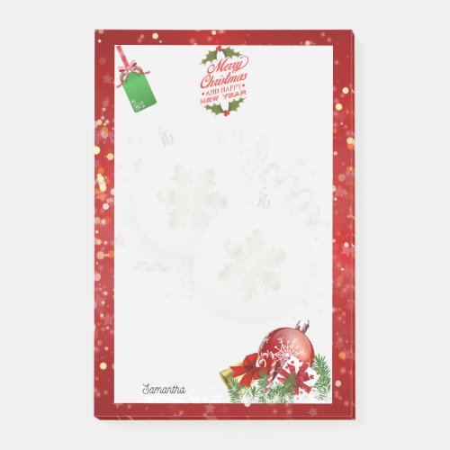 Merry Christmas and Happy New Year with Mistletoe  Post_it Notes