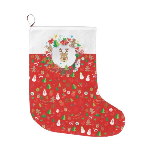 Merry Christmas and Happy New Year XMAS Large Christmas Stocking