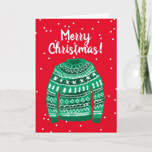 Merry Christmas and Happy New Year xmas sweater Holiday Card