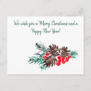 Merry Christmas and New year 2 personalized Postcard