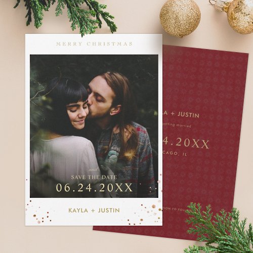 Merry Christmas and Save the Date Invitation