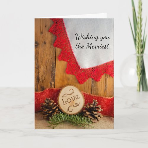 Merry Christmas and Winter Wedding Save the Date Holiday Card