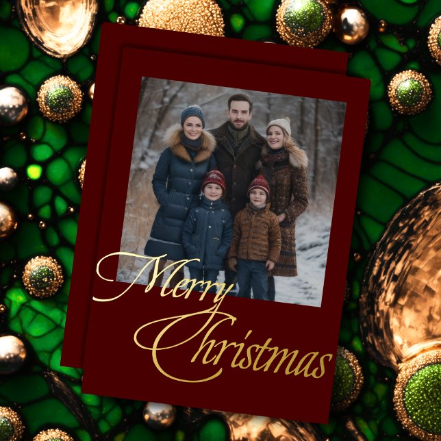 Merry Christmas and Your Photo Foil Holiday Card (Creator Uploaded)