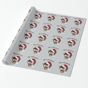 Merry Christmas Angry Owl Wrapping Paper