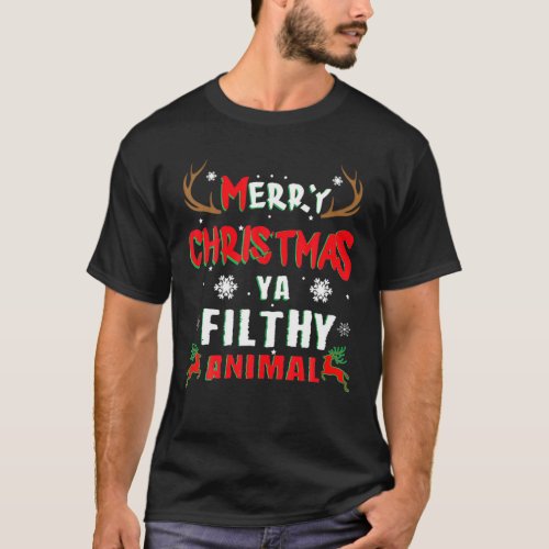 Merry Christmas Animal Filthy Ya T_Shirt