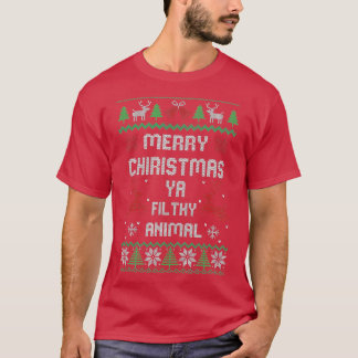 Merry Christmas Animal Filthy Ya  T-Shirt