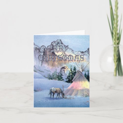 MERRY CHRISTMAS APPALOOSA by SHARON SHARPE Holiday Card