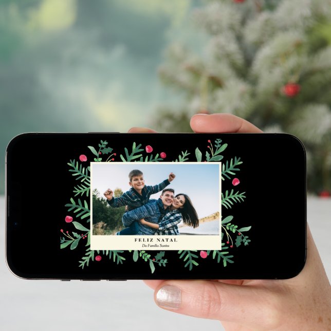 Merry Christmas Aquarela | Christmas card (Front Digital)