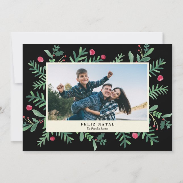 Merry Christmas Aquarela | Christmas card (Front)