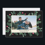 Merry Christmas Aquarela | Christmas Card<br><div class="desc">Celebrate Christmas with this modern card. The card has a place for your photo and text. There's a model that corresponds to the back.</div>