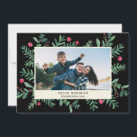 Merry Christmas Aquarela | Christmas Card<br><div class="desc">Celebrate Christmas with this modern card. The card has a place for your photo and text. There's a model that corresponds to the back.</div>