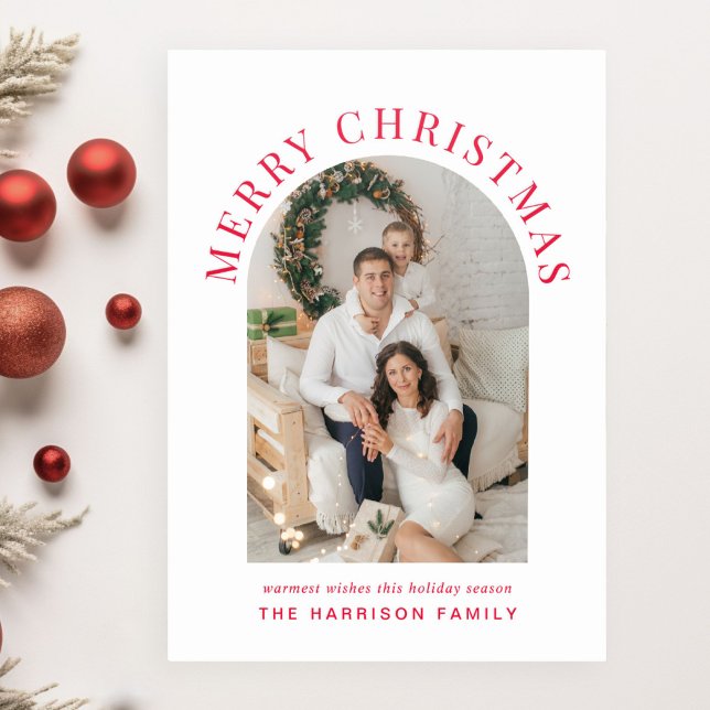 Merry Christmas Arch Letterpress Photo Cards (Creator Uploaded)