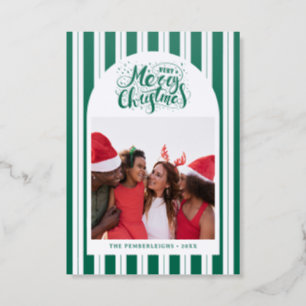 Merry Christmas Arch Photo Letterpress Photo Cards