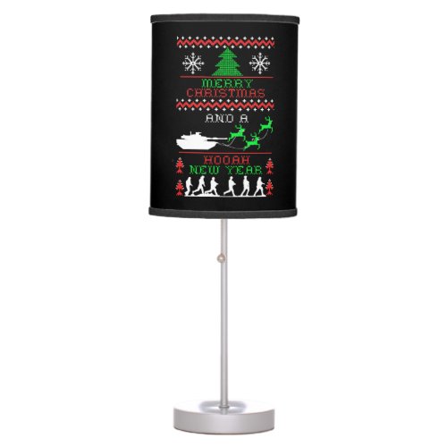 Merry Christmas Army New Year Table Lamp