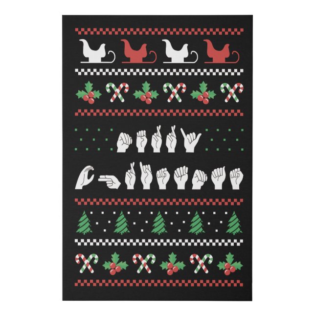 Merry Christmas - ASL American Sign Language I (Front)