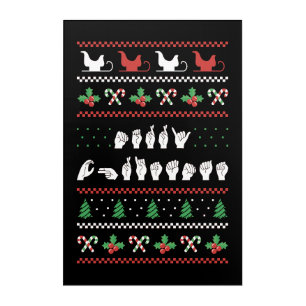 Merry Christmas - ASL American Sign Language I Acrylic Print