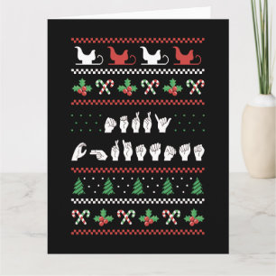 Merry Christmas - ASL American Sign Language I Card