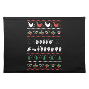Merry Christmas - ASL American Sign Language I Cloth Placemat