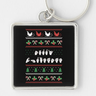 Merry Christmas - ASL American Sign Language I Keychain