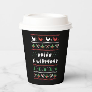 Merry Christmas - ASL American Sign Language I Paper Cups