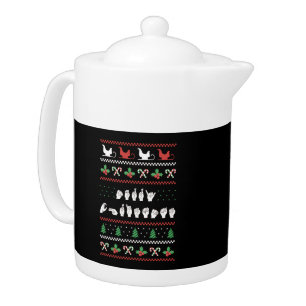 Merry Christmas - ASL American Sign Language I Teapot
