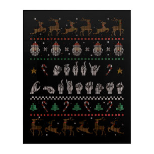 Merry Christmas - ASL American Sign Language II Acrylic Print