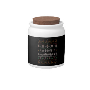 Merry Christmas - ASL American Sign Language II Candy Jar