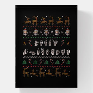 Merry Christmas - ASL American Sign Language II Paperweight