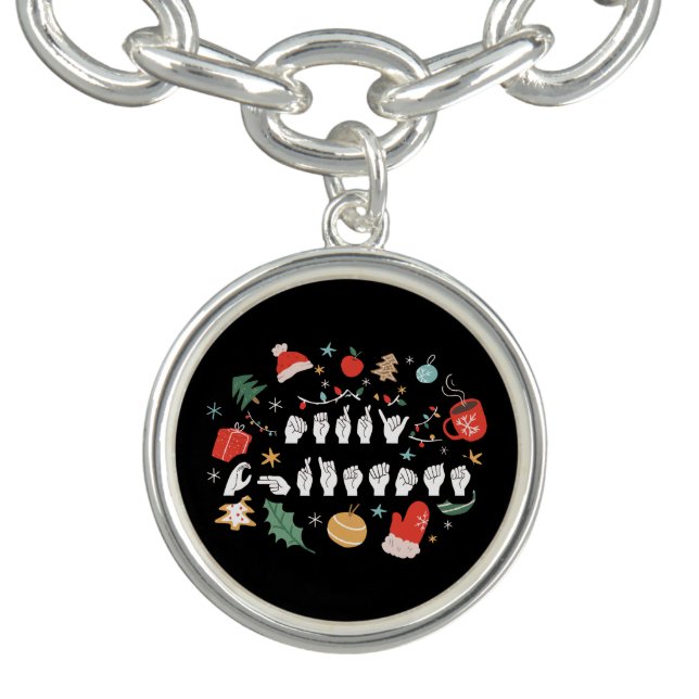Merry Christmas - ASL American Sign Language III Bracelet (Design)