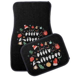Merry Christmas - ASL American Sign Language III Car Floor Mat