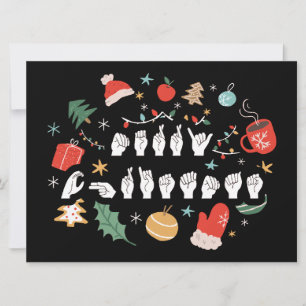 Merry Christmas - ASL American Sign Language III Holiday Card