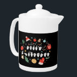 Merry Christmas - ASL American Sign Language III Teapot<br><div class="desc">Cool design, perfect for any special education teacher, sign language teacher, deaf person, autistic person, or ASL student! 'Merry Christmas' quote for a deaf person, or ASL teacher or ASL student to wear during the holidays. Are you a proud SPED squad member? Accentuate your style with this Christmas-themed art! Great...</div>