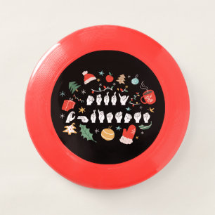 Merry Christmas - ASL American Sign Language III Wham-O Frisbee