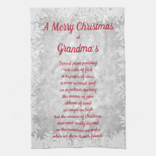 Merry Christmas at Grandma's House Kitchen Towels