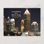 &quot;Merry Christmas,&quot; Atlanta, Georgia Skyline Postcard