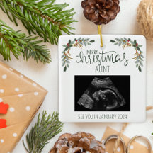 Merry Christmas Aunt Ultrasound Photo