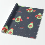 Merry Christmas Avocado Wrapping Paper