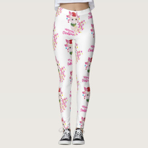 merry christmas axolotl santa leggings
