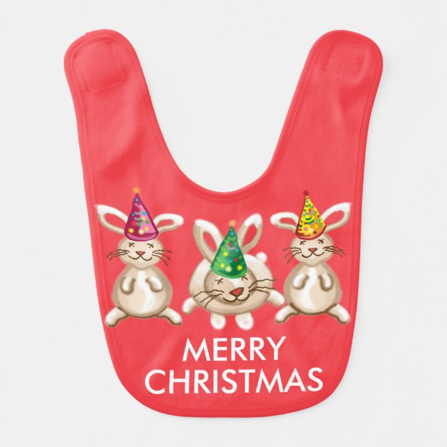 Merry Christmas Baby Bib (Front)