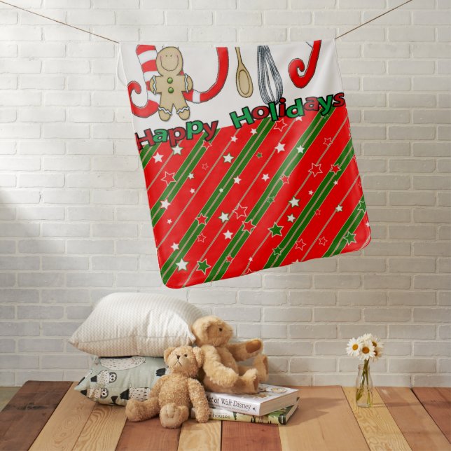 Merry Christmas Baby Blankets Happy Holidays  (In Situ)